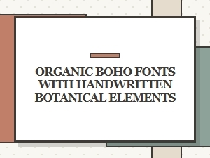 Organic Botanical Fonts with Hand-Drawn Flair