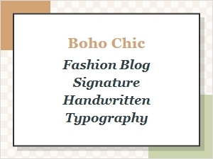 Curating the Boho Chic Signature: Handwritten Typography Styles