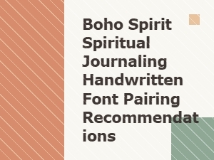 Boho Spirit Journaling Fonts and Pairings